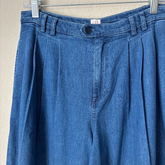 Blue Wide Leg Women's Jeans - Picture 4 of 14